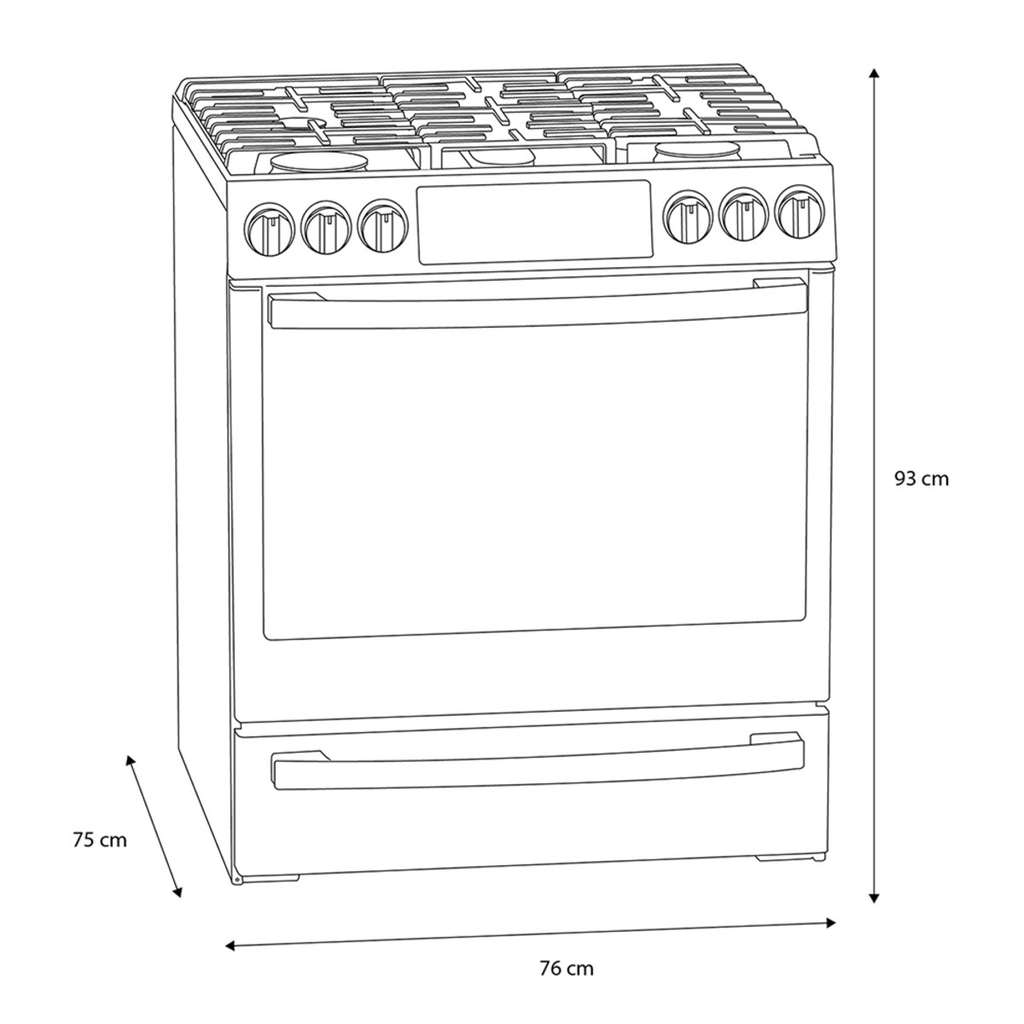 Esufa de Gas 5 Quemadores IO MABE IO950FS0