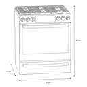 Esufa de Gas 5 Quemadores IO MABE IO950FS0