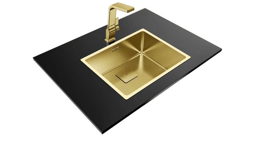 Fatima Fregadero Teka Triple Mount FLEXLINEA RS15 50.40 SQ BRASS