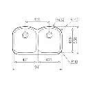 Fatima Fregadero de Submontar Teka BE 2C D 940 (TU 37.20)