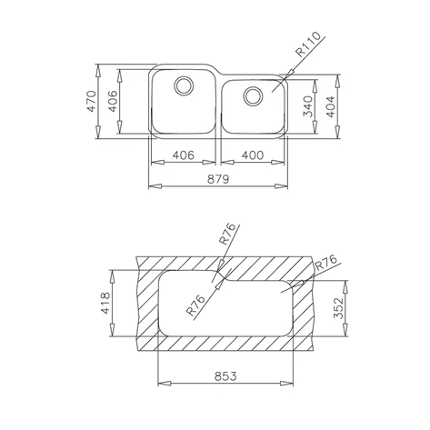 Fatima Fregadero de Submontar Teka BE 2C 880 (TU 34.18 R) 