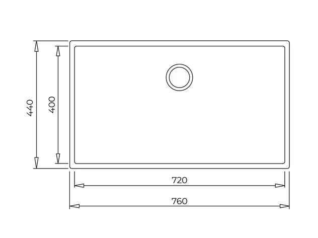 TEKA - Fregadero Submontar Tegranite+ MAESTRO 760 X 440mm