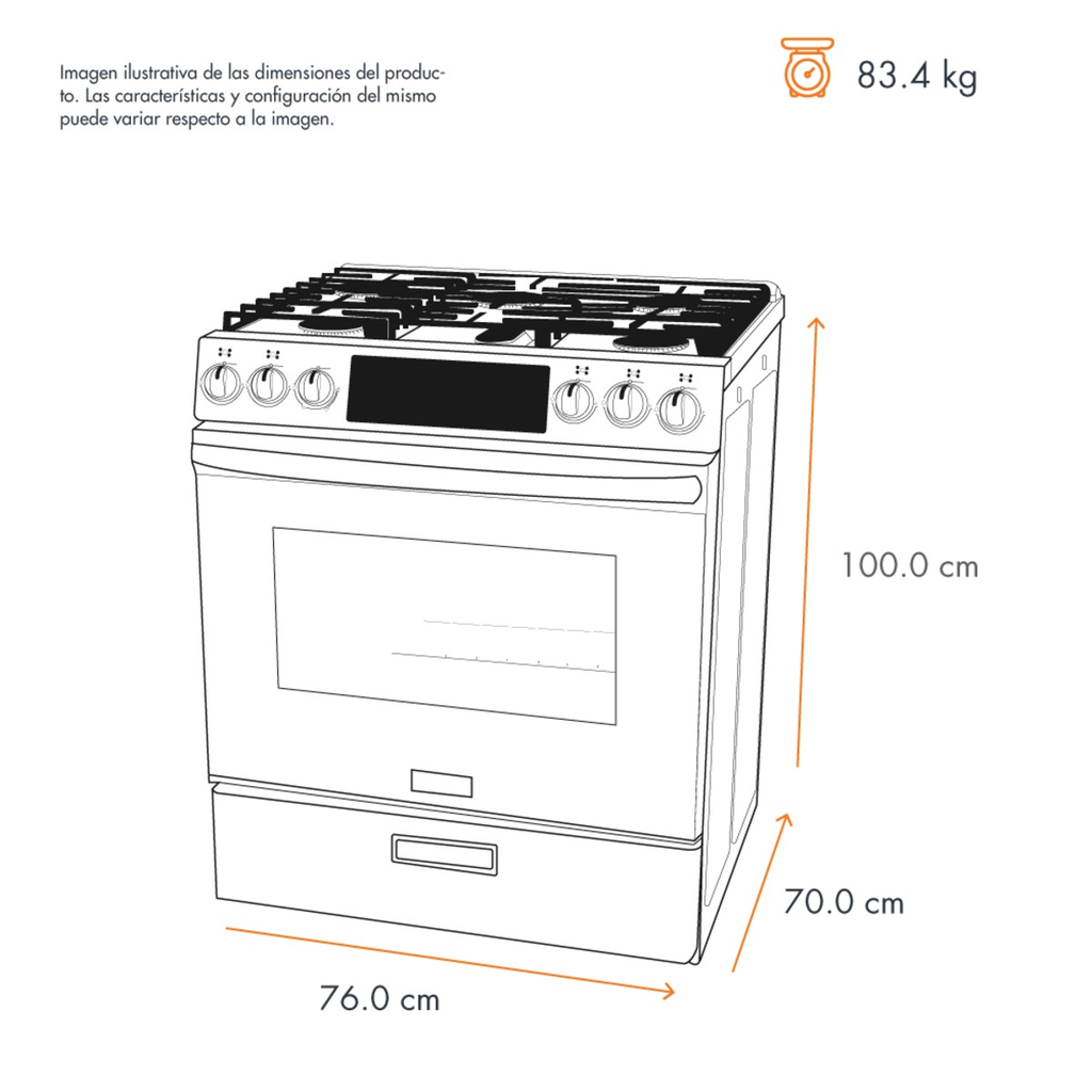 Estufa a Gas 5 Quemadores IO930FIX0